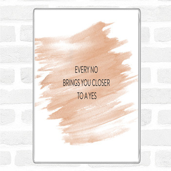 Watercolour Closer To Yes Quote Magnet