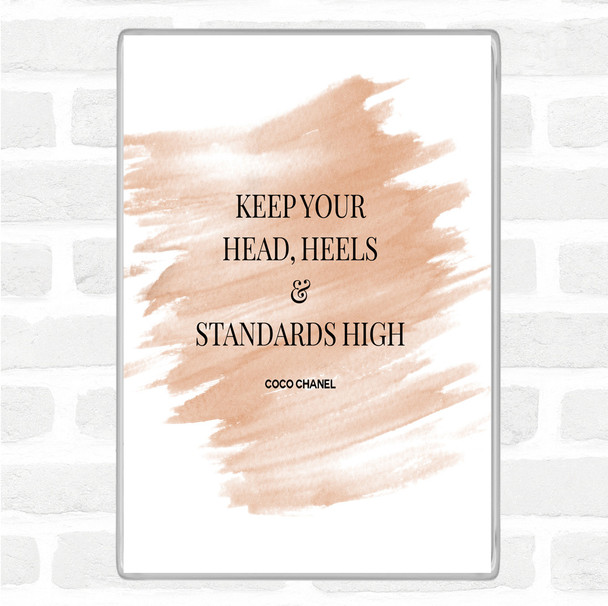 Watercolour Coco Chanel High Standard & Heels Quote Magnet