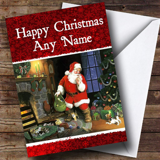 Santa Shhh Christmas Card Customised