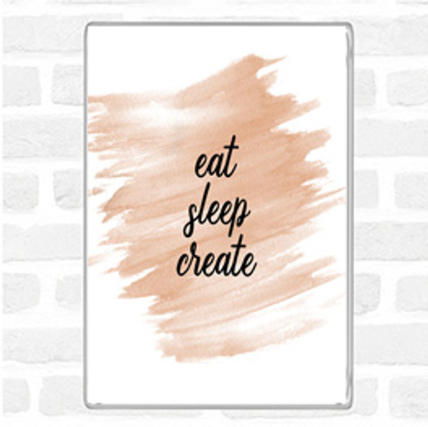 Watercolour Eat Sleep Quote Magnet