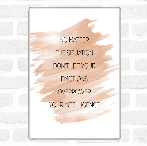 Watercolour Emotions Overpower Quote Magnet