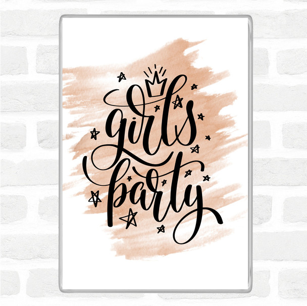 Watercolour Girls Party Quote Magnet