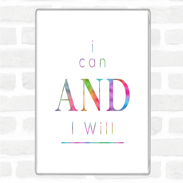 I Can And Will Rainbow Quote Magnet