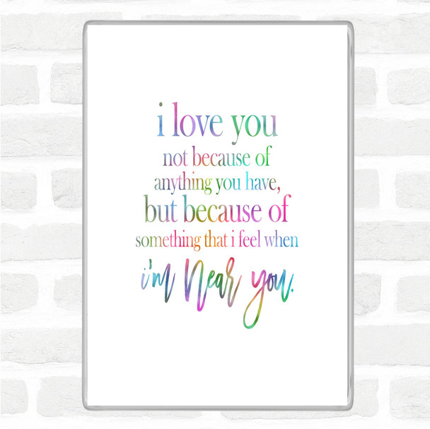 I Love You Rainbow Quote Magnet