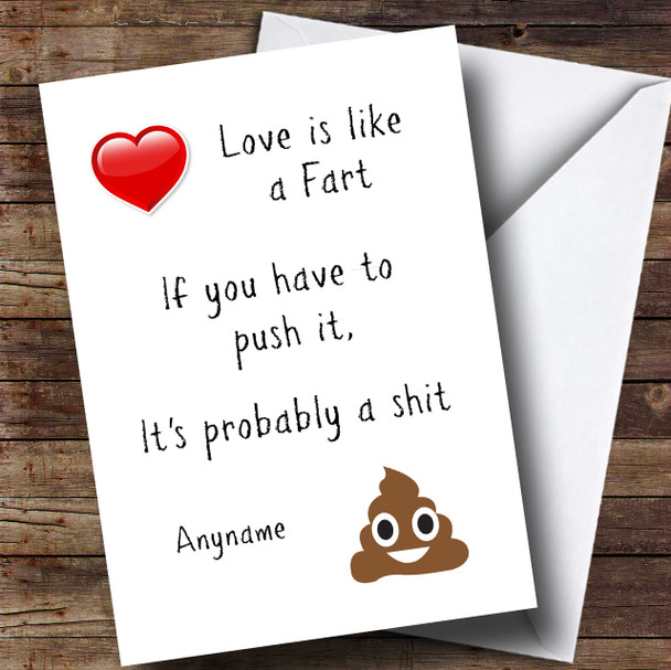 Funny Poo Divorce / Break Up Customised Card