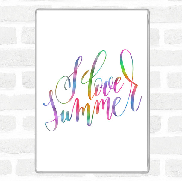Love Summer Rainbow Quote Magnet