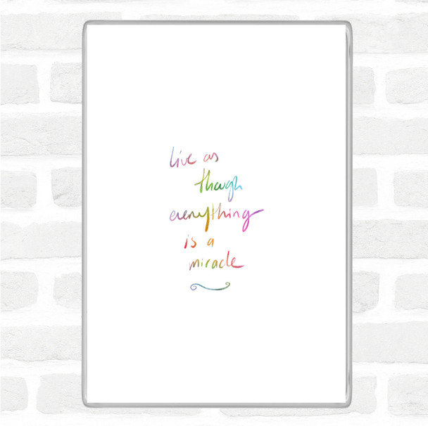 Miracle Rainbow Quote Magnet
