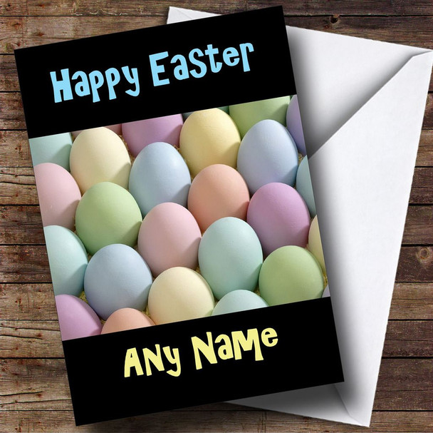 Pastel Eggs Customised Easter Card