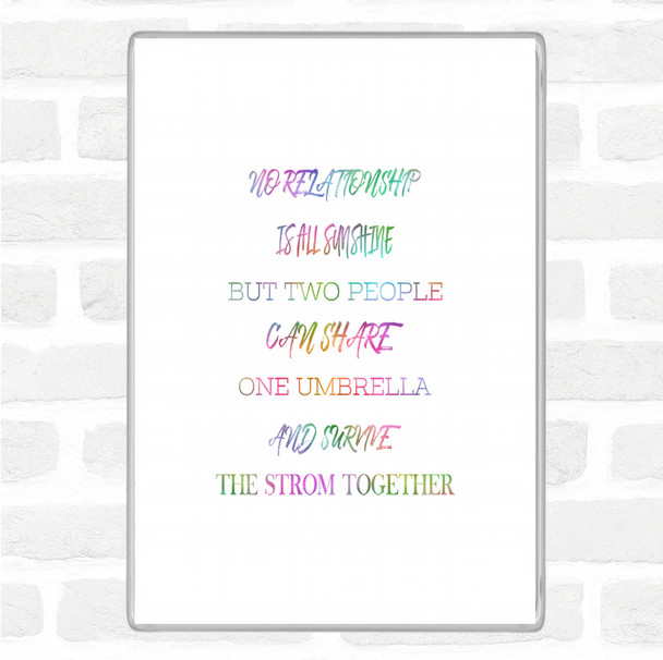 One Umbrella Rainbow Quote Magnet One Umbrella Rainbow Quote Magnet