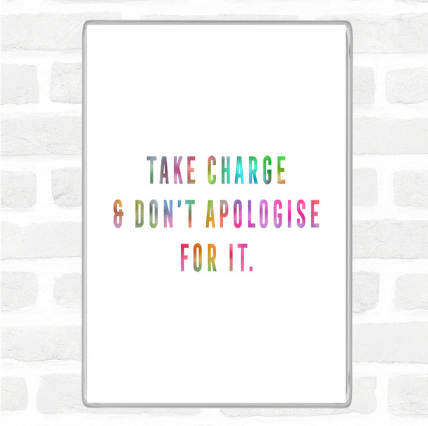 Take Charge Rainbow Quote Magnet