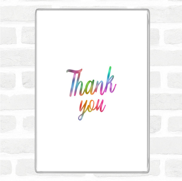 Thank You Rainbow Quote Magnet