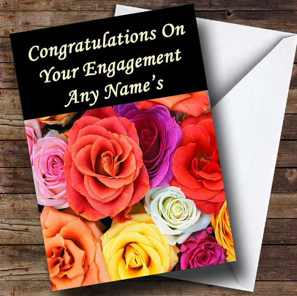 Roses Customised Engagement Card