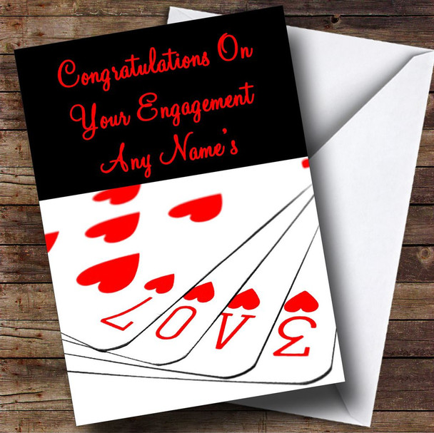 Love Playing Cards Customised Engagement Card