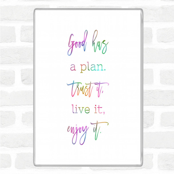 Trust It Rainbow Quote Magnet