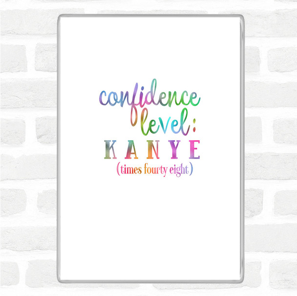 Confidence Level Rainbow Quote Magnet