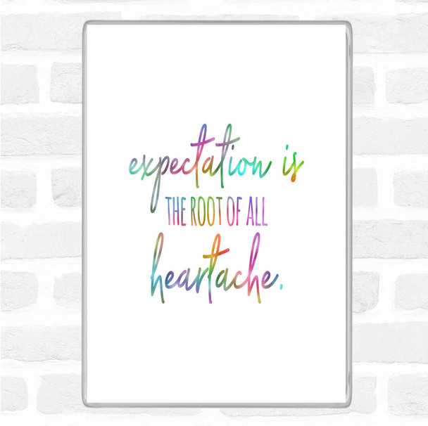 Expectation Rainbow Quote Magnet
