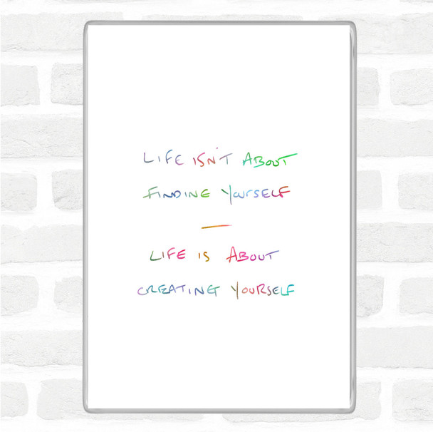 Finding Yourself Rainbow Quote Magnet