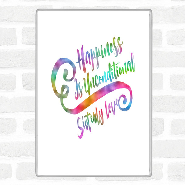 Happiness Is Rainbow Quote Magnet