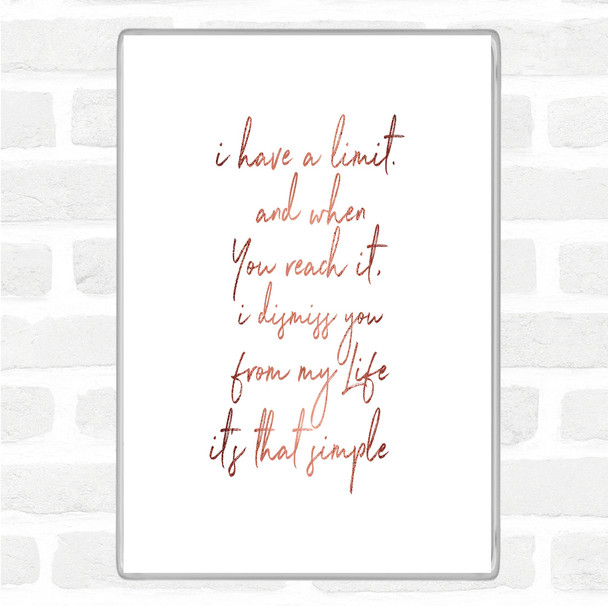 Rose Gold Limit Quote Magnet