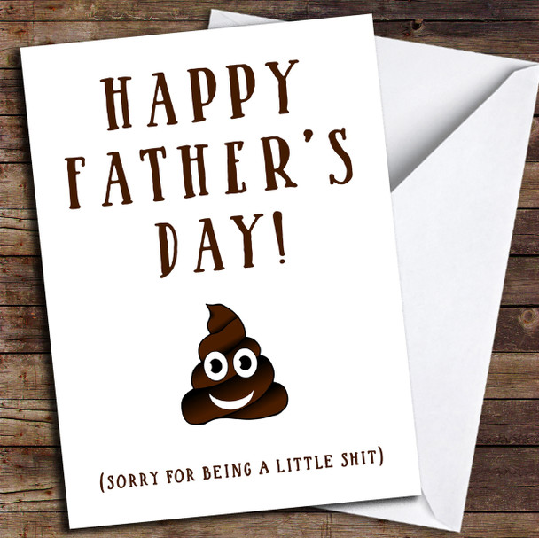 Funny Little Sht Customised Father's Day Card