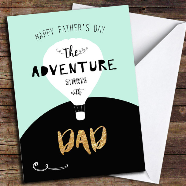 Hot Air Balloon Adventure Dad Customised Father's Day Card