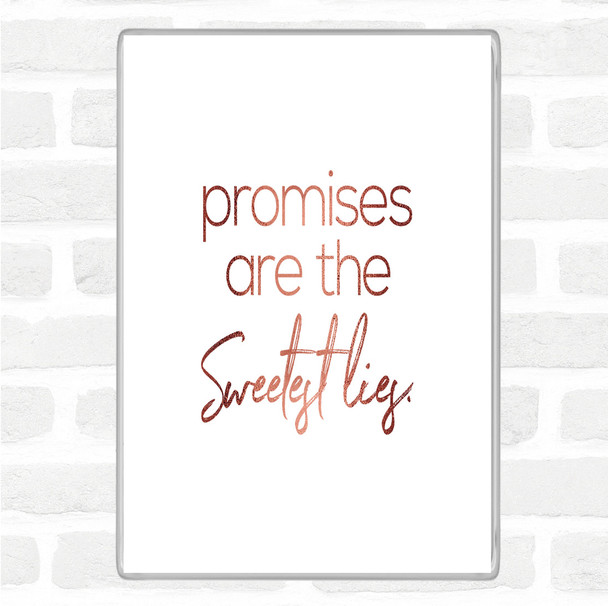 Rose Gold Promises Quote Magnet