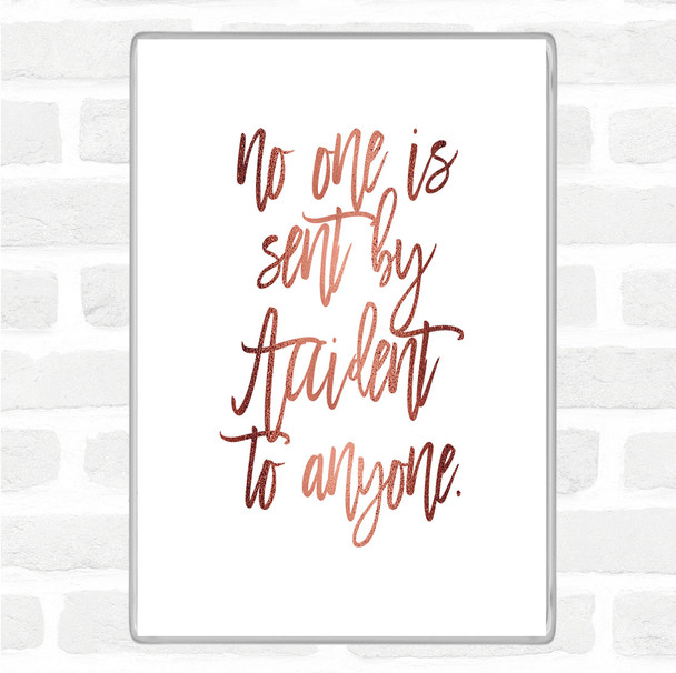 Rose Gold Sent By Accident Quote Magnet