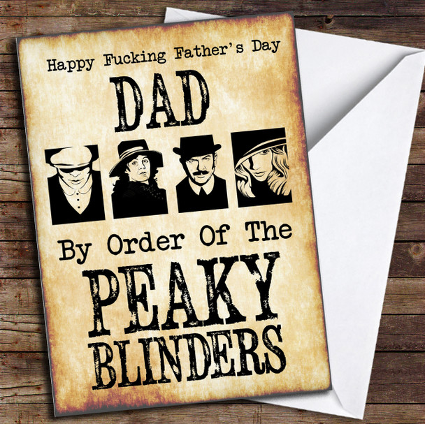 Peaky Blinders Funny Customised Father's Day Card