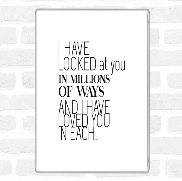 White Black Million Ways Quote Magnet White Black Million Ways Quote Magnet