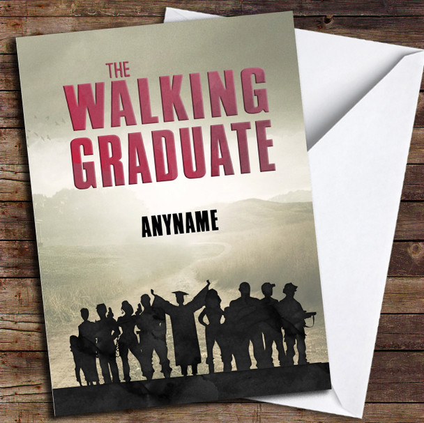 The Walking Dead Funny Cast Customised Graduation Card