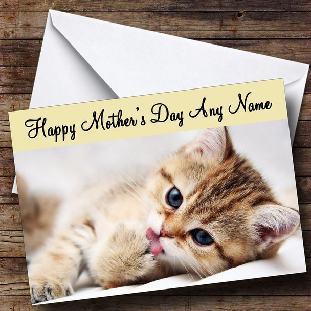 Gorgeous Cat Customised Mother's Day Card