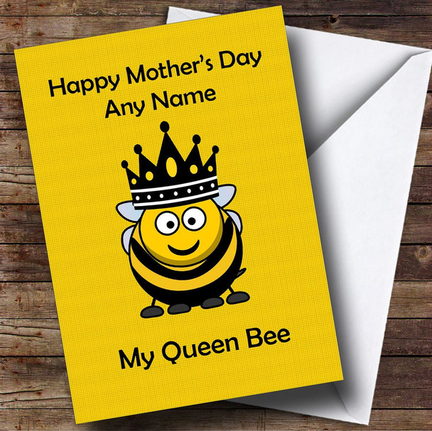 Funny Queen Bee Customised Mother's Day Card