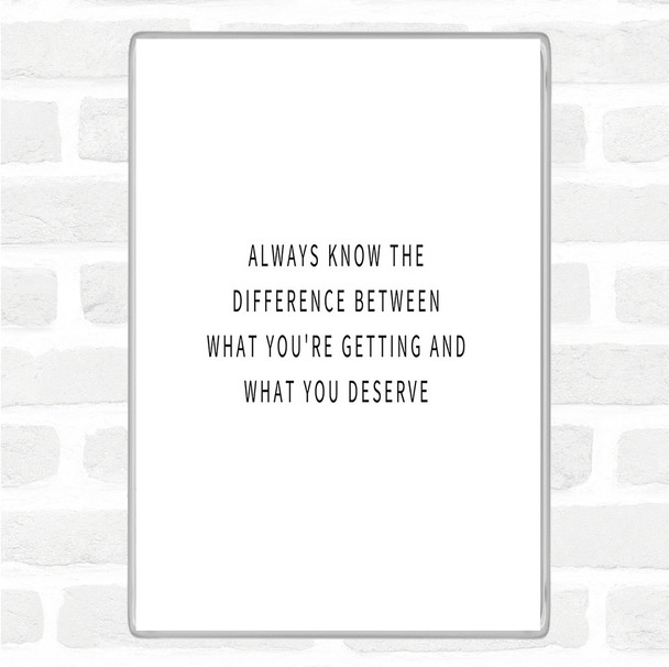 White Black What Your Getting And What Your Worth Quote Magnet