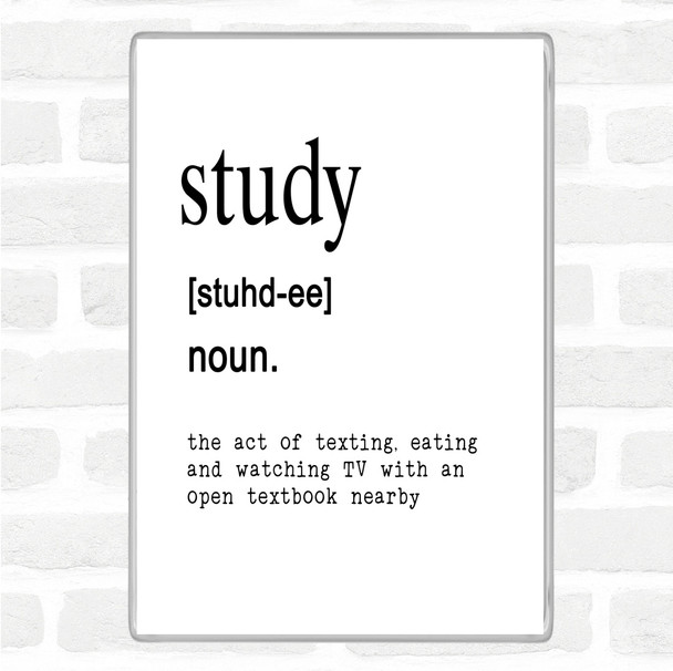 White Black Word Definition Study Quote Magnet