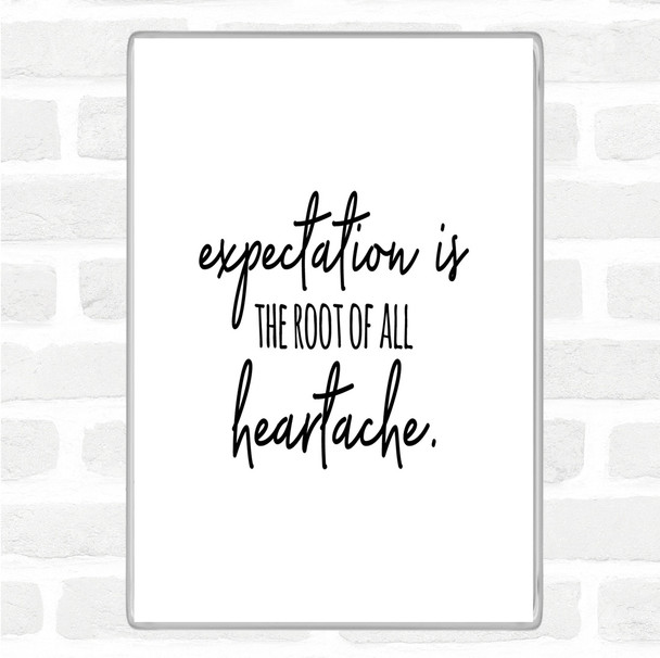 White Black Expectation Quote Magnet