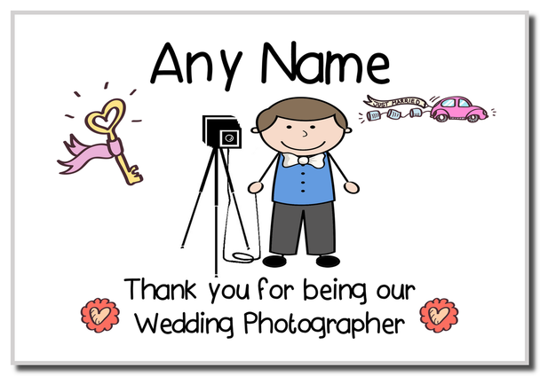 Thank You For Being Our Wedding Photographer Male Magnet