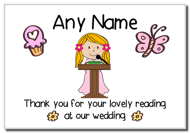 Thank You For Doing A Reading At Our Wedding Girl Magnet