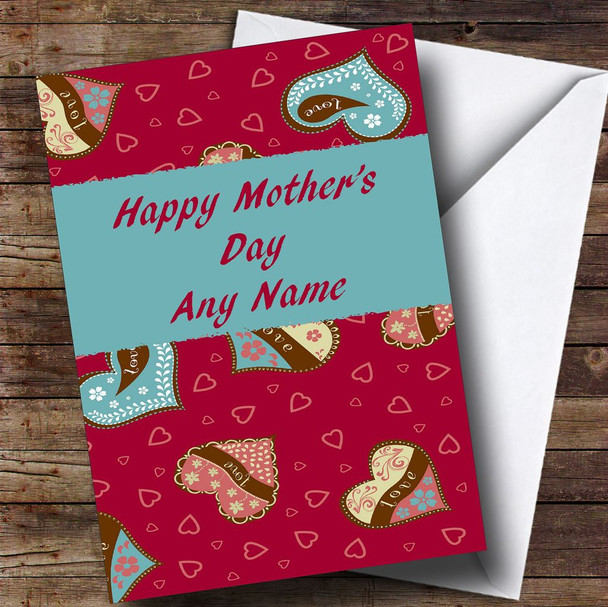 Love Hearts Customised Mother's Day Card