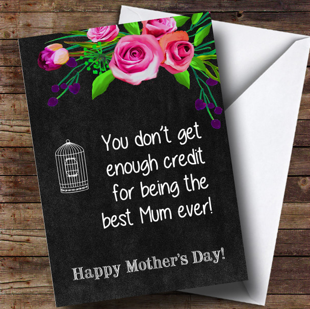 Best Mum Ever Mothers Day Customised Card