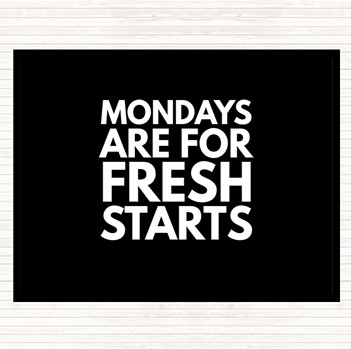 Black White Mondays Are Fresh Starts Quote Mouse Mat
