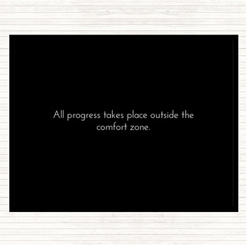 Black White Outside The Comfort Zone Quote Mouse Mat