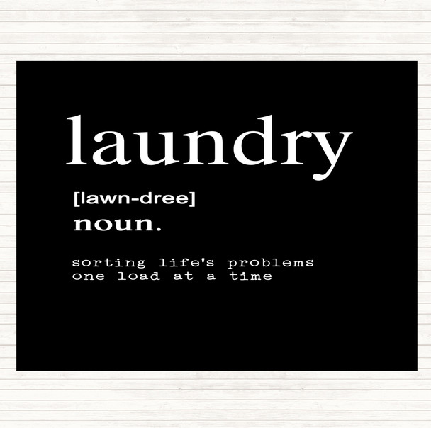 Black White Word Definition Laundry Quote Mouse Mat
