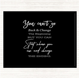 Black White You Cant Go Quote Mouse Mat