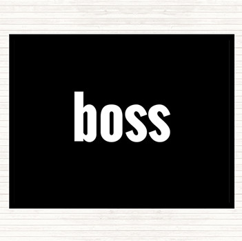 Black White Boss Big Quote Mouse Mat