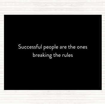Black White Breaking The Rules Quote Mouse Mat