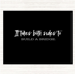 Black White Build A Bridge Quote Mouse Mat