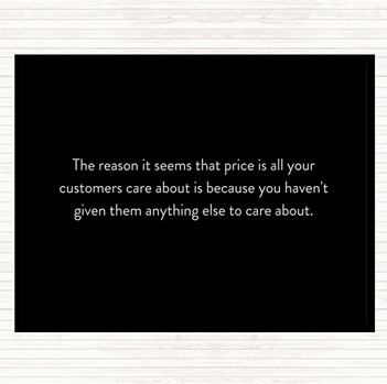 Black White Customers Who Only Care About Price Have Nothing Else To Care About Quote Mouse Mat