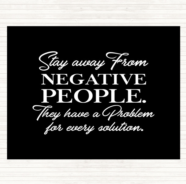 Black White Every Solution Quote Mouse Mat