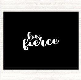 Black White Fierce Quote Mouse Mat