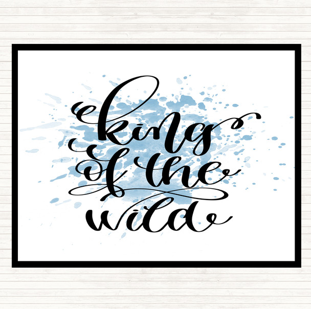 Blue White King Of The Wild Inspirational Quote Mouse Mat